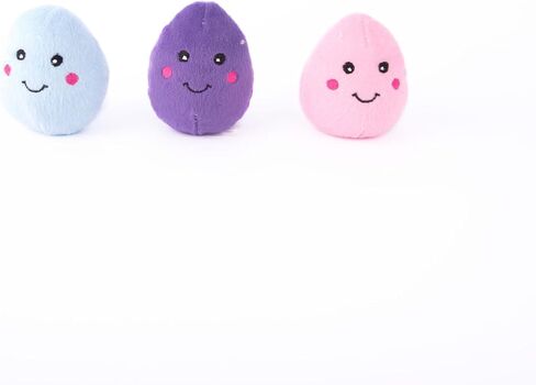 ZippyPaws Burrow، سلة بيض عيد الفصح - ألعاب تفاعلية للكلاب من أجل الملل - ألعاب إخفاء والبحث عن الكلاب، ألعاب ملونة للكلاب ذات صرير للكلاب الصغيرة والمتوسطة، ألغاز للكلاب من القطيفة in Saudi Arabia