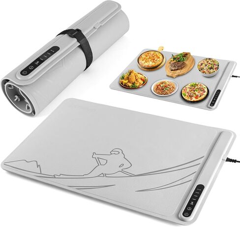 Silicone Warming Mat For Food Easy to Clean,Electric Warming Tray For Buffets Party 3 Temperature Levels,Fast Heating Food Warming Mat for All Dinner and Party Occasions (surfing&blue) in Saudi Arabia