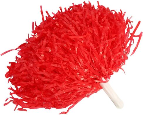 Naroote Cheer Pompoms، قطعتان من الألوان الزاهية للتشجيع من أجل أنشطة الأطفال في رياض الأطفال مثل الاجتماعات الرياضية والحفلات والاحتفالات وأداء المسرح (أحمر) in Saudi Arabia