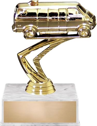 Car Trophy, 5" Cars Van Trophy On White Luxury Trophy Base in Saudi Arabia