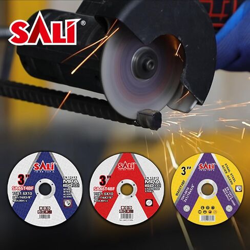 SALI 50 Pack Cut Off Wheels Cutting Wheels 3" x 1/16" x 3/8" with 1/4 in Mounting Mandrel Kit for 3 in Angle and Die Grinders- Cutting Disc Aggressive Cutting Operating Up to 25000 RPM and 80 M/S in Saudi Arabia