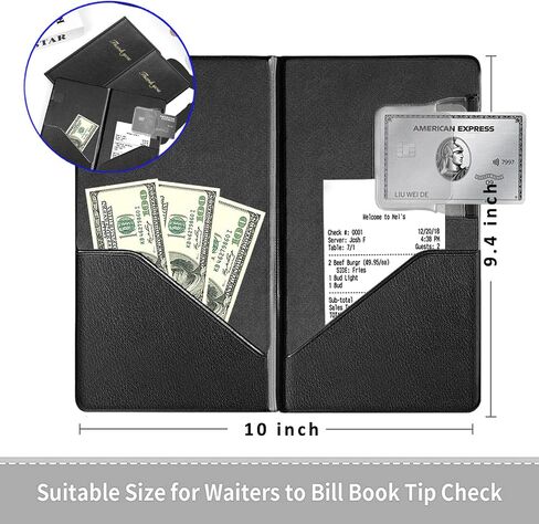 20 حزمة من أدوات تقديم الشيكات للمطاعم، حامل بطاقة فحص الضيوف مقاس 8 × 4.75 بوصة مع بصمة شكر ذهبية، ودفتر شيكات الضيوف للمطاعم والبار والمقهى. in Kuwait