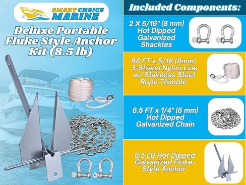 Fluke Anchor Kit (Choose 5 lb, 8.5 lb, 13 lb) in Saudi Arabia