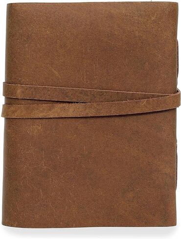 Vintage Leather Journal - Antique Handmade Leather Bound Journal with Old Fashioned Deckle Edge Paper - Drawing Journal Perfect for Writing, a Book of Shadows Journal (7 inch Royal Blue Key Closure) in Saudi Arabia
