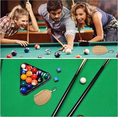 PATIKIL Billiard Accessories Storage Bag, Chalk Case Bag Portable Clip-on Attaching Purse Pool Billiard Accessory in Saudi Arabia