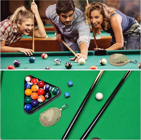 PATIKIL Billiard Accessories Storage Bag, Chalk Case Bag Portable Clip-on Attaching Purse Pool Billiard Accessory in Saudi Arabia