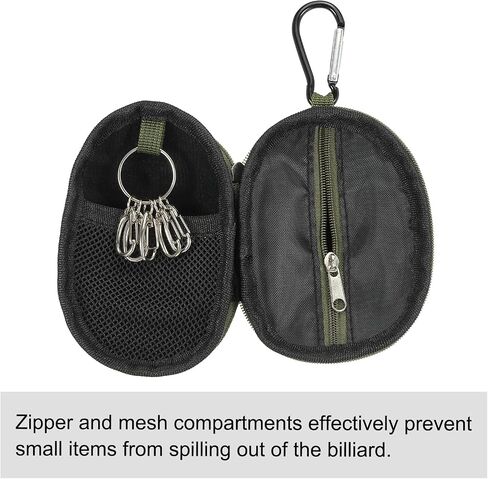 PATIKIL Billiard Accessories Storage Bag, Chalk Case Bag Portable Clip-on Attaching Purse Pool Billiard Accessory in Saudi Arabia