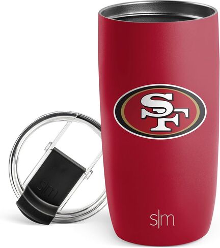 Simple Modern Officially Licensed NFL San Francisco 49ers 16oz Travel Coffee Tumbler with Flip Lid | Stainless Steel Cup | Football Gifts for Men, Women | Voyager Collection | San Francisco 49ers in Kuwait