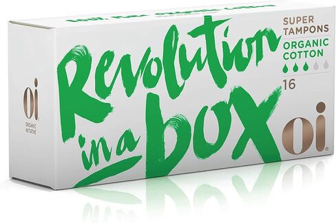 Oi Certified Organic Cotton Tampons | Box of 16 Super Tampons | Non-Applicator in Kuwait