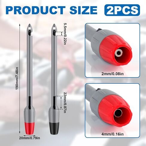 4pcs Wire Piercing Probe Kit, 7.48x0.79in Insulation Piercing Clip Wire Piercing Tool Piercing Probes for TP81 Multimeter Voltage Voltmeter Thermometer Testing(2mm, 4mm) in Saudi Arabia