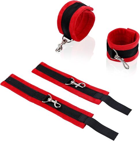 Spreader Bar Heavy Duty Stainless Steel Expandable Silver Bar Home Gym with 4pcs Furry Red Adjustable Straps,Sports Aid Training Fitness Gear Pilates Aid Kit,Indoor Yoga in Saudi Arabia