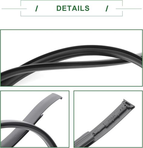 Motoforti Roof Sealing Strip, Weatherstrip Roof Trim Sunroof Seal, for Toyota Camry 2007-2011, Rubber, Right Side, No.7555506030, Black, 1pc in Saudi Arabia