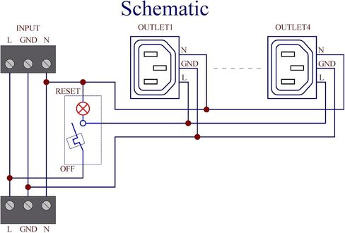 DIN السكك الحديدية جبل AC 250V IEC320 واحد C13 وحدة منفذ قطاع الطاقة، مع مفتاح الروك الحراري قاطع الدائرة الحرارية الزائد حامي (D-1588T) in Kuwait