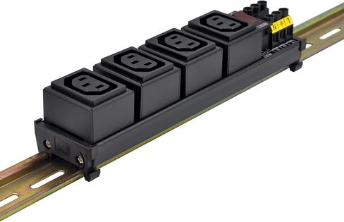 DIN السكك الحديدية جبل AC 250V IEC320 واحد C13 وحدة منفذ قطاع الطاقة، مع مفتاح الروك الحراري قاطع الدائرة الحرارية الزائد حامي (D-1588T) in Kuwait