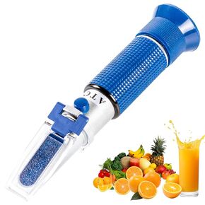 0-50% Brix Meter Refractometer for Measuring Sugar Content in Fruit Juices,Sugary Drinks,Jams, Sauces,Industrial Cutting Fluids,Portable and Accurate