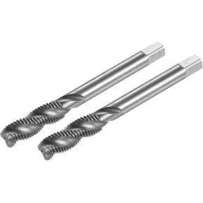 uxcell 2pcs Spiral Flute Thread Taps, 5/16-24 UNF 2B Screw Threading Tap, Machine Tapping Tools for Machinist Repair (6542 High Speed Steel, Uncoated)