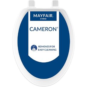 MAYFAIR 41EC 023 Cameron Toilet Seat will Never Loosen and Easily Remove, ROUND, Durable Enameled Wood, Pink