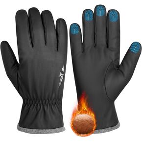 Winter Gloves for Men Women Cold Weather, Full Touchscreen Gloves with Warm Plush Lining Cycling Driving Gloves