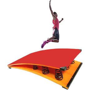 9 Springs Adult Gymnastics Springboard, 47.3" x 23.6" x 9.8" Heavy Duty Training Springboard with Rubber Anti-Slip Mat Base, for Gymnastics Training, Home, Pool and Outdoor Exercise in Saudi Arabia