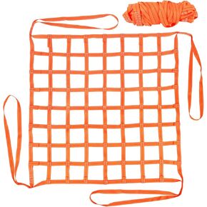 Cargo Lifting Net,Lifting Net 3.28' x 3.28',660lbs Load Capacity,Nylon Hoisting Net 10CM Square Hole widely Used in Logistics, Construction, Aviation, Railway, Shipping, Ports (1M*1M)