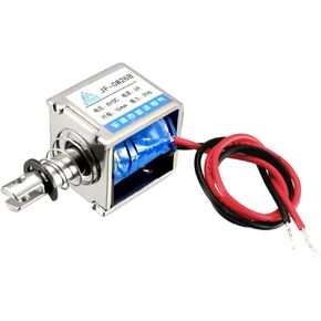 uxcell JF0826B DC6V 2A 20N 10mm Stroke Pull Push Type Open Frame Linear Motion Solenoid Electromagnet