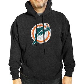 Team Fan Apparel NFL Adult Unisex Modern Throwback Ultra Soft Fleece Hooded Sweatshirt, Heathered Football Hoodie in Saudi Arabia