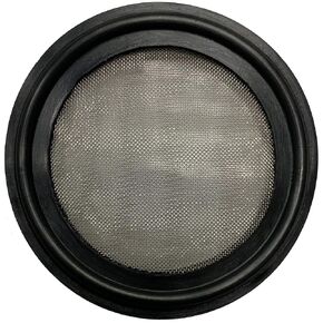 1.5" Sanitary Tri-Clamp Gaskets (Pack of 2), Bonded Type Screen (#80 Mesh/ 177 μm) Gaskets, Black Buna NBR