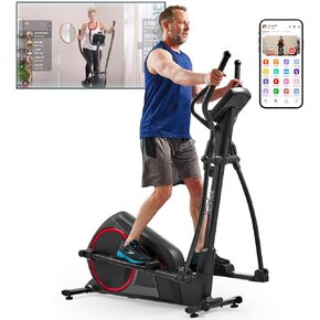 Sunny Health & Fitness Smart Heavy-Duty Elliptical Exercise Machine, 330LB Load Full Body Cardio Cross Trainer for Senior, Home Training Equipment + Arm/Leg Exerciser, Free SunnyFit App Bluetooth Link