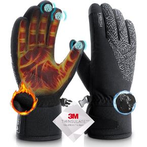 Benirap Winter Gloves Touchscreen Windproof Thermal Gloves Men Women Cycling Running Climbing Skiing Driving Gloves
