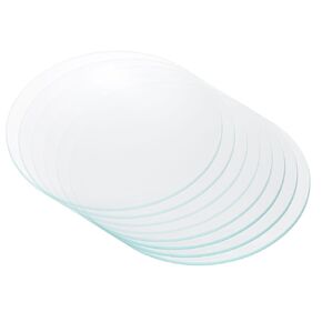PATIKIL 100mm/3.9"Diameter Watch Glass, 8Pack High Transparent Smooth Edges Chamfered Arc Cover Lids for Beakers&Flasks, Evaporation Dish, Laboratory Supplies