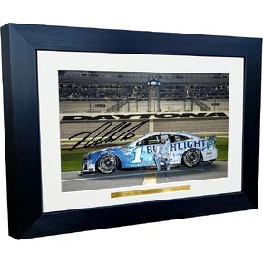 12x8 A4 Ross Chastain 2024 Daytona 500 NASCAR No. 1 Chevrolet Camaro ZL1 Trackhouse Racing Signed Autographed Signature Photo Photograph Picture Frame Poster Celebration Gift Watermelon Man