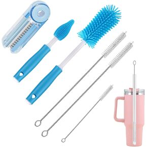 6Pcs Cup Cleaning Kit for Stanley, Bottle Brush Tube Cleaning Set, Long Handle Bottle Cleaner, Straw Brush Cleaner and a 3 in 1 Bottle Gap Cleaner, Multipurpose Cup Cleaner Kit.
