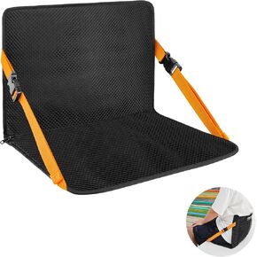 EULANT Portable Stadium Seat Cushion with Back Support and Adjustable Straps,Foldable and Lighteweigt Bleacher Chairs for Bleacher,Camping Hiking Sporting Events and Outdoor Activities