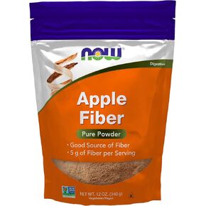 NOW Supplements, Pure Apple Fiber Powder with Apple Pectin, Non-GMO Project Verified, 12-Ounce