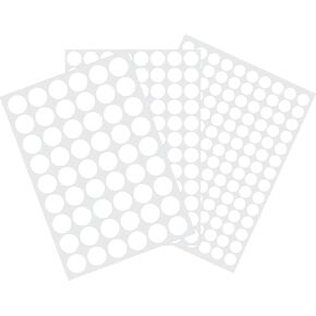 3 Sheets 290 Pcs Screw Hole Cover Stickers, 12 mm/15 mm/21 mm White Screw Covers Wood Stickers for Furniture, Self-Adhesive Screw Covers Caps (White)