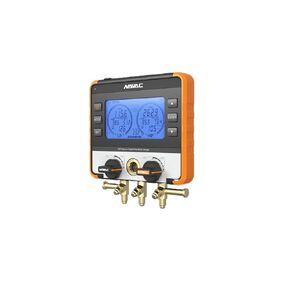 NAVAC NX1V Nexus Digital Manifold Gauge | Bluetooth for Temperature Probes and Micron Gauge | Impact-Resistant HVAC Gauge with Aluminum Body and Rubber Cover | A2L Compatible | 2 Years Warranty