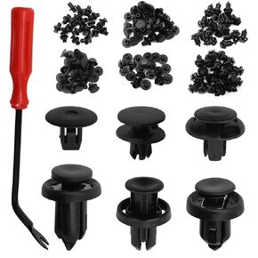 131Pcs Fender Liner Retainer Clips, 90682-SEA-003, Front Bumper Fastener 91512-SX0-003, Push-Type Plastic Rivet 91505-S9A-003, 6 Most Popular Sizes, Replacement for Honda
