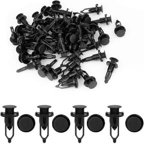 uxcell 50 Pcs 9mm Hole Retainer Clips Plastic Drive Rivets Flaps Bumper Fender Push Clips 52161-02020 for Toyota