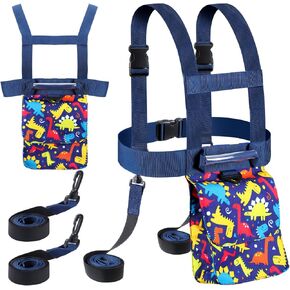 Ski and Snowboard Harness for Kids with Retractable Leash Absorb Bungees Straps Handle Learn to Ski Safely Teach Your Child The Speed Control of Skiing Ski Trainer Fundamentals