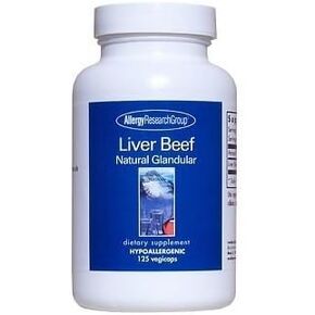 Allergy Research Group Liver Beef Natural Glandular 125 Veg Caps
