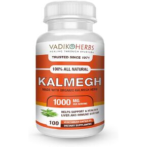 Vadik Herbs Certified Organic Kalmegh (Andrographis paniculata) Powder | Support Immune and Liver Health | 100 Vegicaps