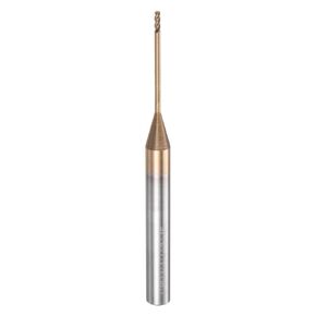 HARFINGTON Ball Nose End Mill 4 Flute 1/16" Diameter 1/4" Shank Tungsten Carbide Spiral CNC Router Bits 1" Cutting Length Single End Ball Cutting Tool for Carving Engraving Grinding