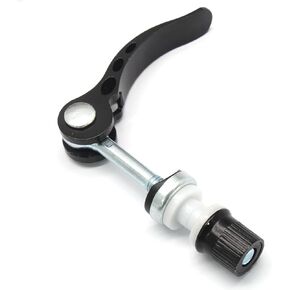 Bicycle Quick Release Seat Clamp - Folding Saddle Seat Post Clamp with Cam Lever for Mountain and Folding Bikes - 5.0mm x 60mm Skewer Bolt, Easy to Install and Adjust, Black Seatpost Clamp for Cycling