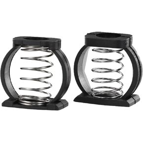 2Pcs Folding Bike Enhanced Hinge Clamp for Brompton Spring C Buckle Accessory Easy Free Split Design (black)