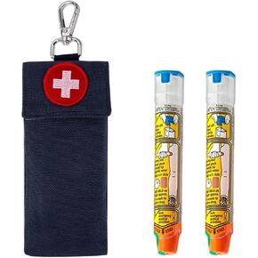 1 Pack Epi Pens Carrying Case, Epipen Carry Case, epi pen case holder, EpiPen Carrier Slim with Clip Epipen Holder Pouch for 1 EpiPen Allergy Medicine Essentials, Travel Case for Allergy and Diabets