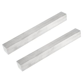 MECCANIXITY 2 Pcs Square Aluminum Flat Bar, 3/8" (10mm) Thick x 3/8" (10mm) Width x 12" (305mm) Long 6061 Aluminum Flat Plate Solid New Mill Stock Silver for Industrial Building