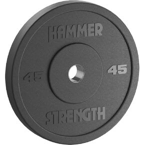 Hammer Strength 45Lb Black Standard Rubber Bumper Plate