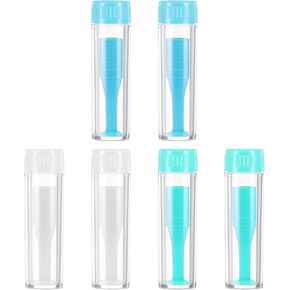 6pcs Contact Lens Remover,Soft Contact Lens Remover Tool,Hard Contact Removal Tool for Rgp and Scleral Lenses,Silicone Eye Contact Lens Plunger Suction Cup,3 Clolors
