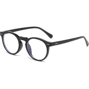 Gleyemor Blue Light Glasses for Men Women, Round Blue Light Blocking Computer Glasses Daily UV400 Protection Eyeglasses
