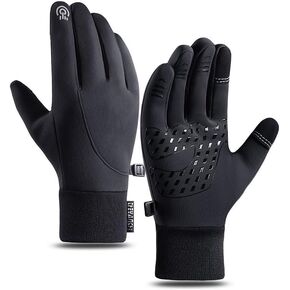 Winter Gloves Touch Screen Mens Gloves for Cold Weather,Waterproof Gloves for Men Thermal for Running Cycling